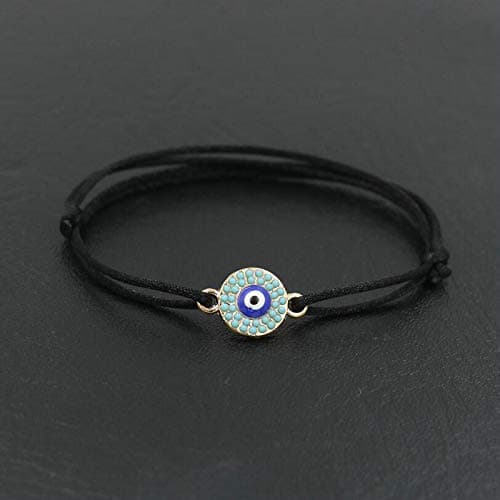 IJEWALRY Women'S Bracelet Bracelets Wristband,Fashion Personal Elegant Lucky Turkish Blue Evil Eye Charm Bracelet Silver Color Thin Red Rope Thread String Men Bracelets For Couples Lovers Gifts