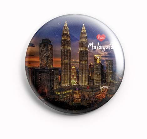 AVI 58mm Regular Size Metal Fridge Magnet Kuala Lumpur Malaysia Multicolour MR8002094