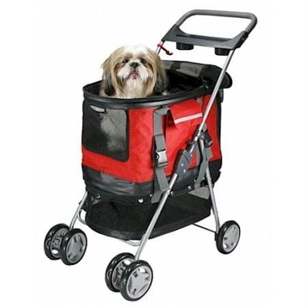 DZPS1208RED 3-in-1 Dog Carrier Stroller, Red