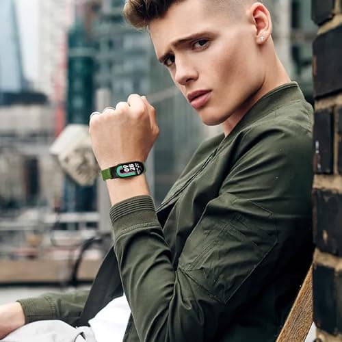 Bcuckood Elastic Bands Compatible with Xiaomi Mi Band 8 Women Men, Stretchy Solo Loop Soft Nylon Elastic Strap Replacement Wristband for Xiaomi Mi Band 8,3 PCS