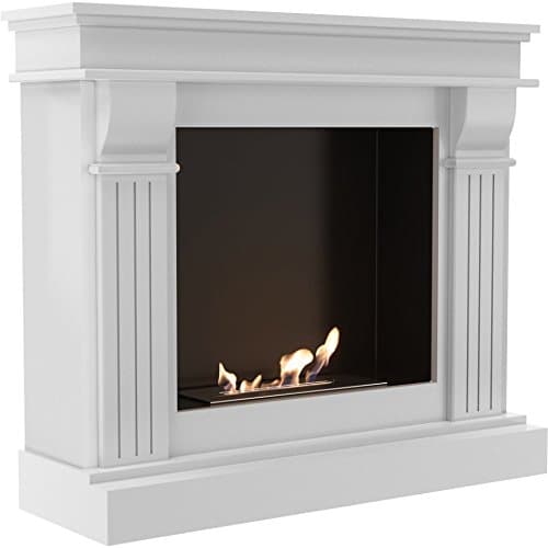 Domadeco Boise - white traditional design bioethanol fireplace puraflame/elegant portable fireplace white color