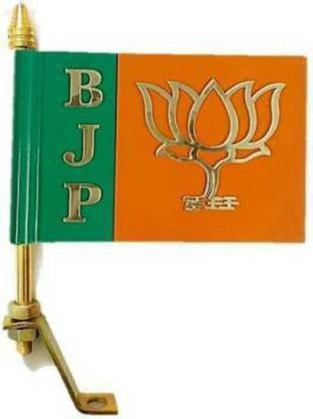 Rich Club BJP FLAG Rectangle Car Window Flag, Metal