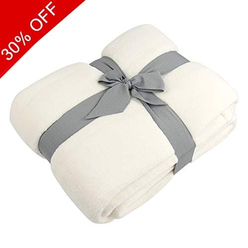 Somewell The Perfect Caring Gift Soft Coral Fleece Plush Throw TV Blanket, Christmas Valentine Cozy Fleece Blanket-Queen Comforter Cream-Protects Against Dust Mites and Allergens