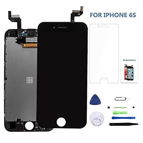 Screen Replacement Fit iPhone 6s LCD Display Touch Screen Digitizer Replacement Full Assembly with Repair Tool Kit(Black, iPhone 6s)