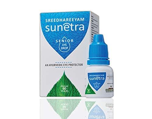 Sunetra Senior Herbal Eyedrops (Above 60 Years Age) Relieves Dryness, Redness and Itching, Cooling Daily-use Eye Drops for Age-related Eye Comfort, with Rosewater, Holy Basil Leaves and Pure Honey