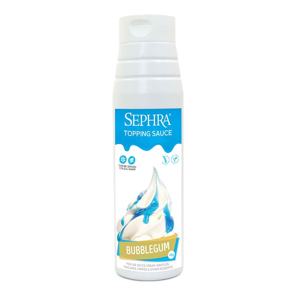 Sephra Bubblegum Dessert Topping Sauce 1kg – Convenient Squeezy Bottle – Syrups for Ice Cream, Waffles, Pancakes, Crepes, Milkshakes, Smoothies, Sorbets, Frappes, Cakes or Dipping (Bubblegum)