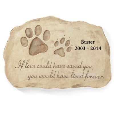 Pet Memorial Personalised Engraved Patio Garden Stone Memory Marker Keepsake for Dogs, Cats, Puppies, or Other Pets