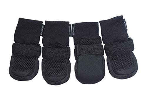 Paw Protector Dog Boots Set of 4 Breathable Soft Sole and Nonslip Color Black Size X-Small