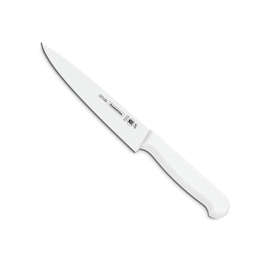 Tramontina Professional 6 Inches Meat Knife with Stainless Steel Blade and White Polypropylene Handle with Antimicrobial Protection