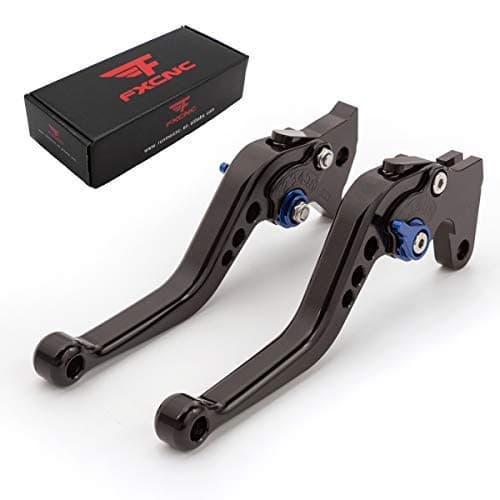 FXCNC CNC Aluminum Short Adjustable Brake Clutch Levers Compatible with YFM700 Raptor 700 R 2008-2022, YFZ450 YFZ450R YFZ450X 2008-2020, YFM250 Raptor 2008-2013, 250R 2011