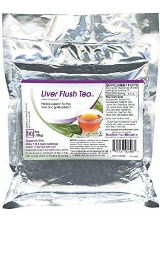 Baseline Nutritionals Liver Flush Tea - 15 Powerful Herbs such as Dandelion Root, Burdock, Uva Ursi Leaf, Erva Tostao