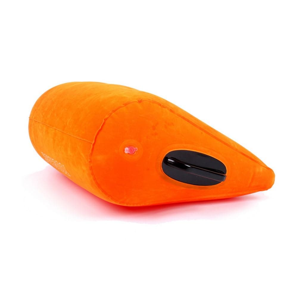 Inflatable Wedge Pillow, Bed Wedges & Body Positioner, Traveling Pillow, Body Position Cushion, Surface Flocking for Sleeping Traveling Yoga (Orange, with Armchair)