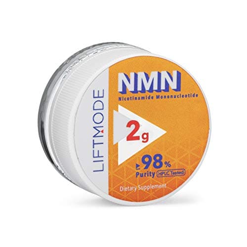 LiftMode NMN (Nicotinamide Mononucleotide) Powder Supplement - Boosts Cellular Energy, Healthy Aging, & Sharpens Cognition - Vegetarian, Vegan, Non-GMO, Gluten Free - 2 Grams (20 Servings)