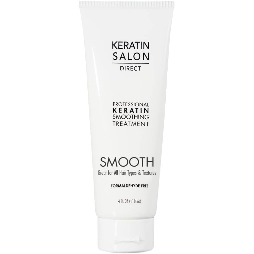 Keratin Salon Direct Keratin Hair Treatment, 4 oz | Frizz Control, Formaldehyde Free, Salon Quality, Smoothing Treatment, Long Lasting, Cream for All, Frizzy, Curly, Dry, Damaged Hair