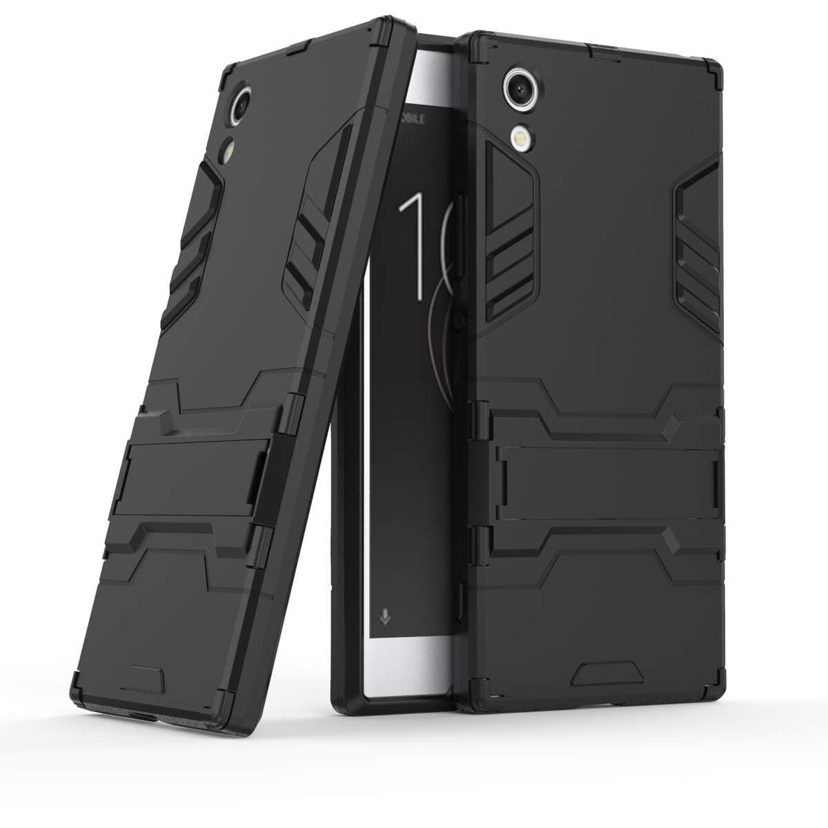 Cocomii Iron Man Armor Sony Xperia XA1 Case, Slim Thin Matte Vertical & Horizontal Kickstand Reinforced Drop Protection Fashion Phone Case Bumper Cover Compatible with Sony Xperia XA1 (Jet Black)