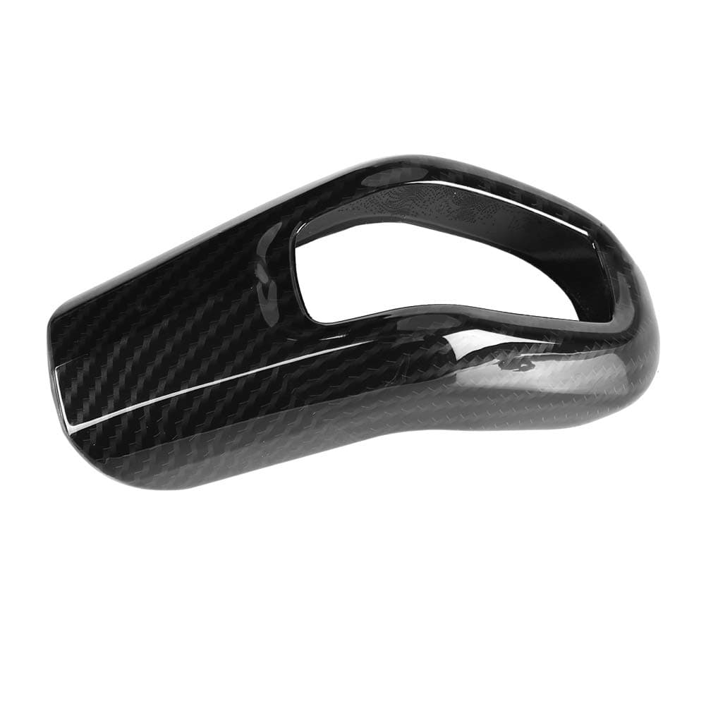 Dioche Gear Shift Cover Trim, Carbon Fiber Style Car Gear Shift Knob Cover Trim for Sport 2014-2017