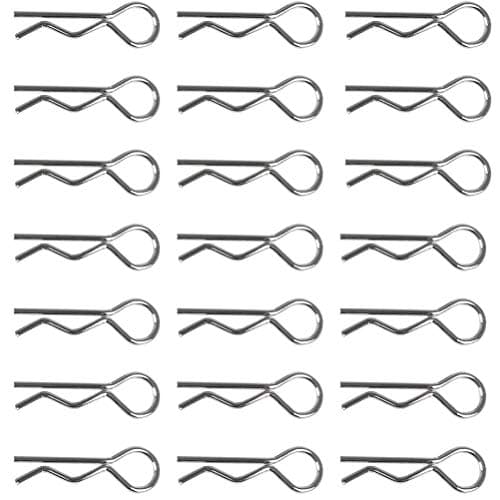 YANSHON 100 Pack Universal RC Body Clips, R Shape Clips Pin for 1/10 Scale RC Vehicles, RC Car Parts Truck Buggy Shell Replacement