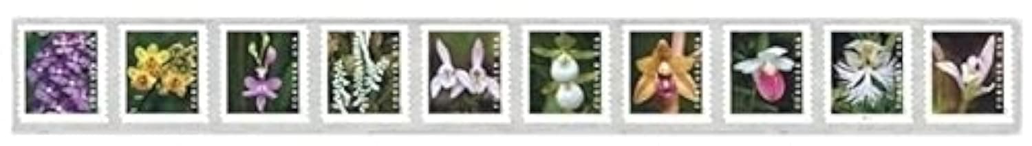 United States Postal Service Wild Orchid Flowers (Stripes of 10) First Class Mail Forever Stamps 2020 Scott 5435-5444