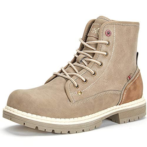 Cestfini Work Hiking Boots for Women - Ladies Combat Ankle Boots, Best Choice for Walking and Casual TM3-BROWN-6.5
