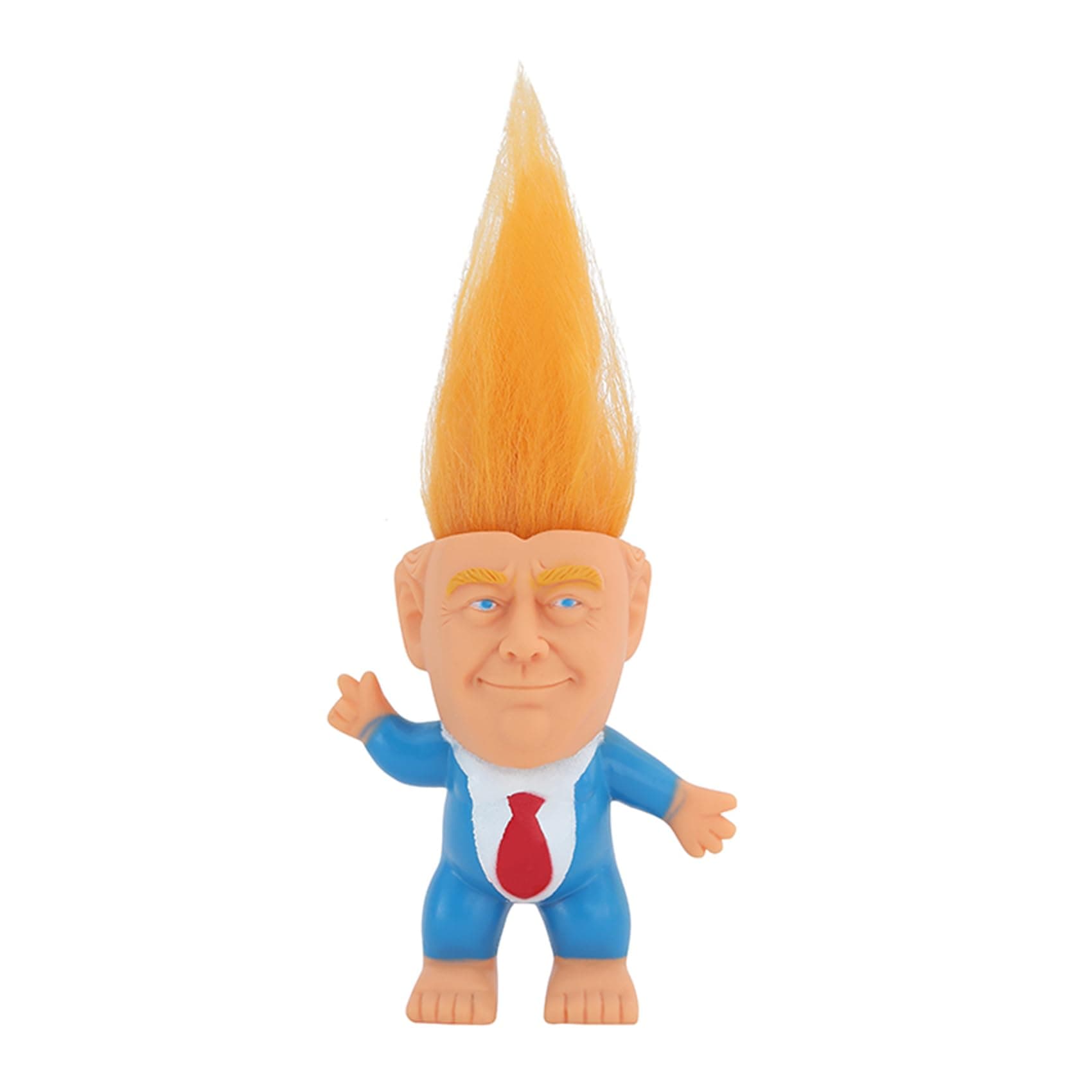 BSMTEBN Donald Trump Toys Cute Rubber Troll Doll Toy Trump 2024 Take America Back, Troll Dolls Great Gifts for Trump Fans(Red Tie)