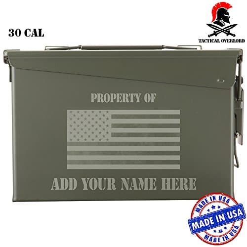 Tactical Overlord Personalized American Made Military Ammo Can Indoor Outdoor Military Army longterm Survival Box with
