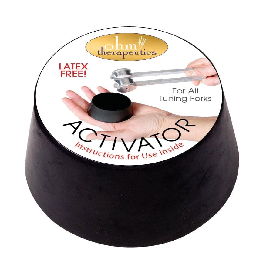 Ohm Therapeutics Tuning Fork Activator (Large with Center Hole) for Energy Healing and Sound Therapy, Latex-Free