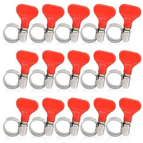Worm Gear Clamp Stainless Steel for Home Brewing Plumbing Automotive and Mechanical Applications, Beer Line Clamps 10-16mm (0.39''-0.63'') (Pack of 15)