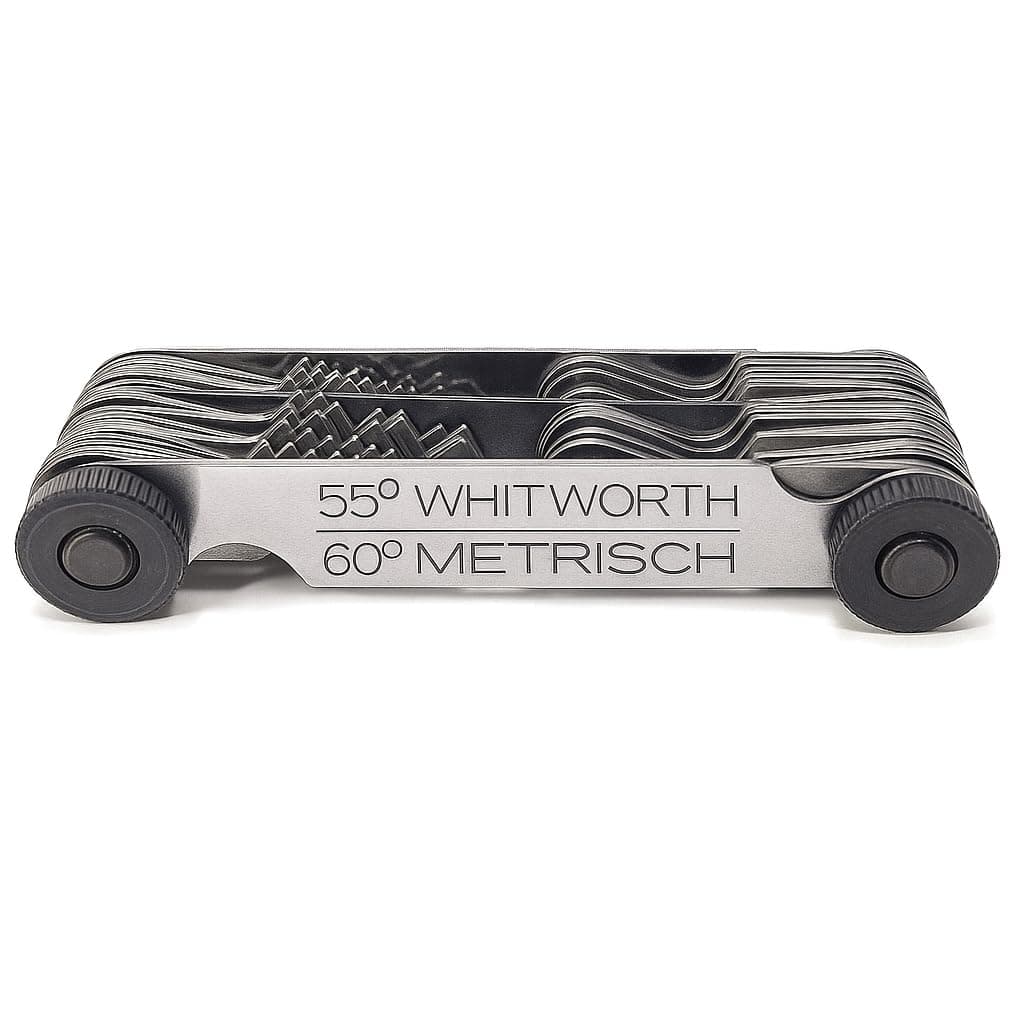 Screw Pitch Gauge/Thread 4 to 62 TPI, 0.25 to 6.0 mm Combination with 55 Degree and Metric 60 Degree