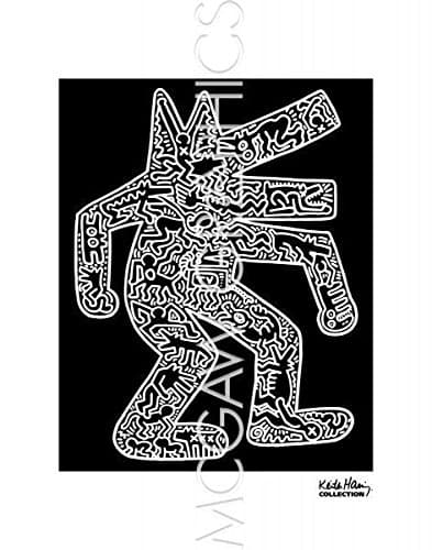 Bruce McGaw Graphics Dog 1985, Keith Haring, Wall Decor Art Print Poster, Paper Size 14" x 11" Image Size 10" x 8"(2488)