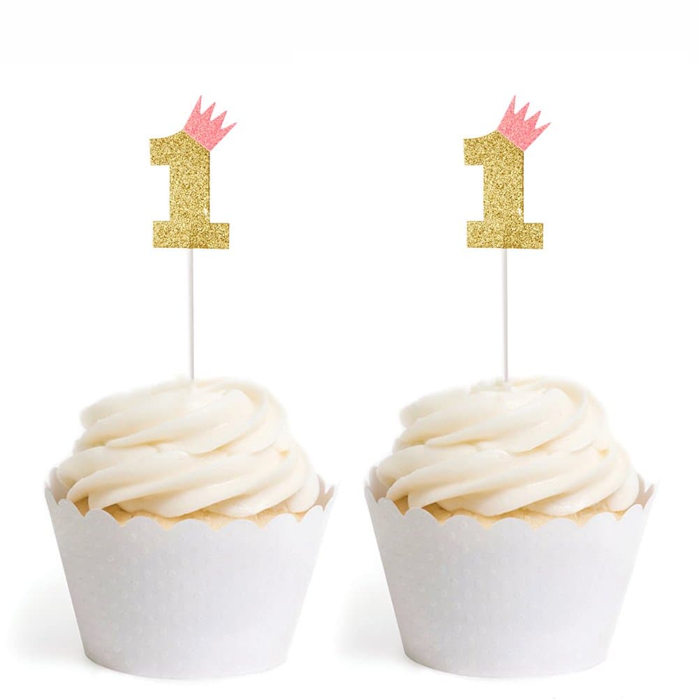 Pink Birthday Party Cupcake Birthday Party Decoration -10 PC