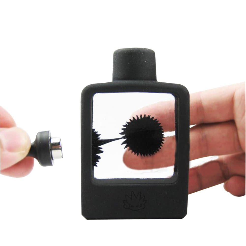 Ferrofluid in a Square Bottle Magnetic Liquid Display Press Relief Decompression Creative Educational Toy Gift 2 Magnets by Mokiki