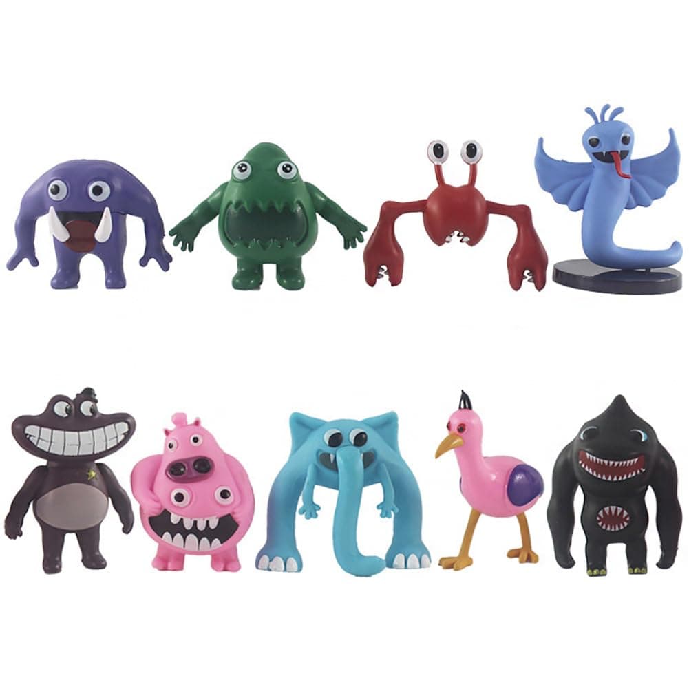 REYOK 9 Pieces Mini Banban Garden Character Toy Banban Garden Action Figures Game Character Cake Topper Boy Birthday Baby Shower Party Decoration