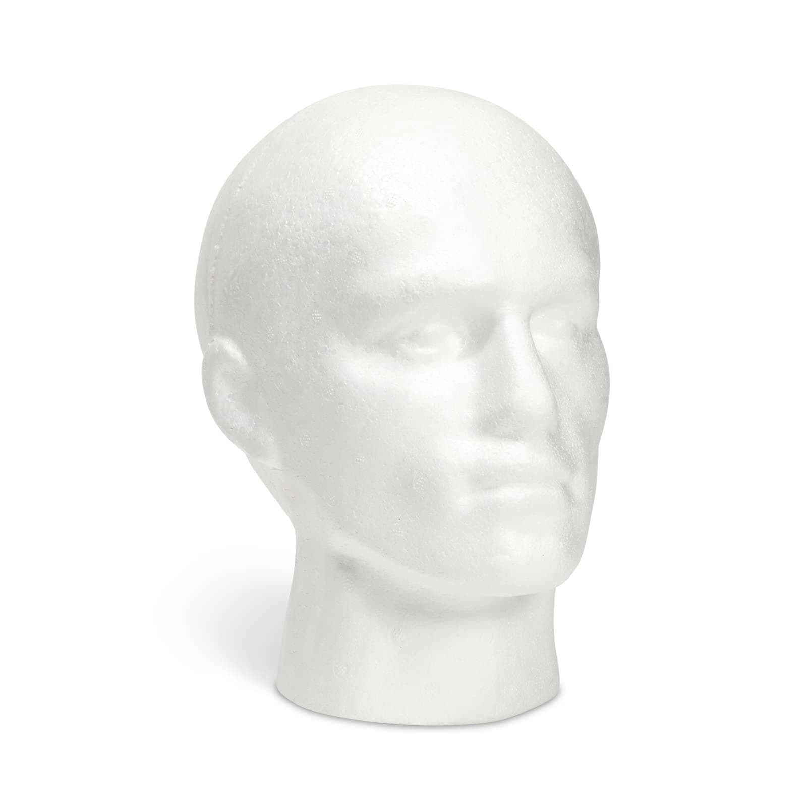 Juvale Mannequin Head for Masks, Hats, Wigs - White, 9.25 x 7 x 11 in - Foam Head Wig Stand & Hat Display