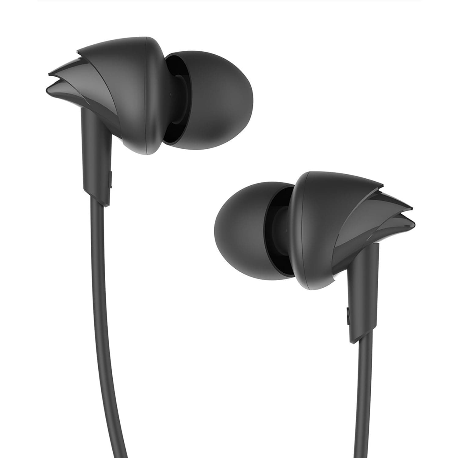 boAt BassHeads 100 in-Ear Wired Headphones with Mic (Black), One Size