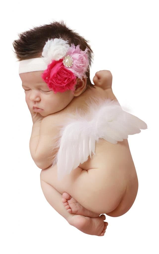 Chicaboo Baby Girl's Angel Wings and Mia Headband Set One Size