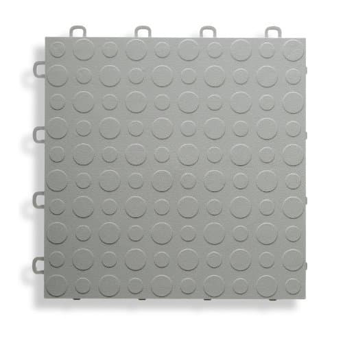 BlockTile B0US4630 Garage Flooring Interlocking Tiles Coin Top Pack, Gray, by BlockTile
