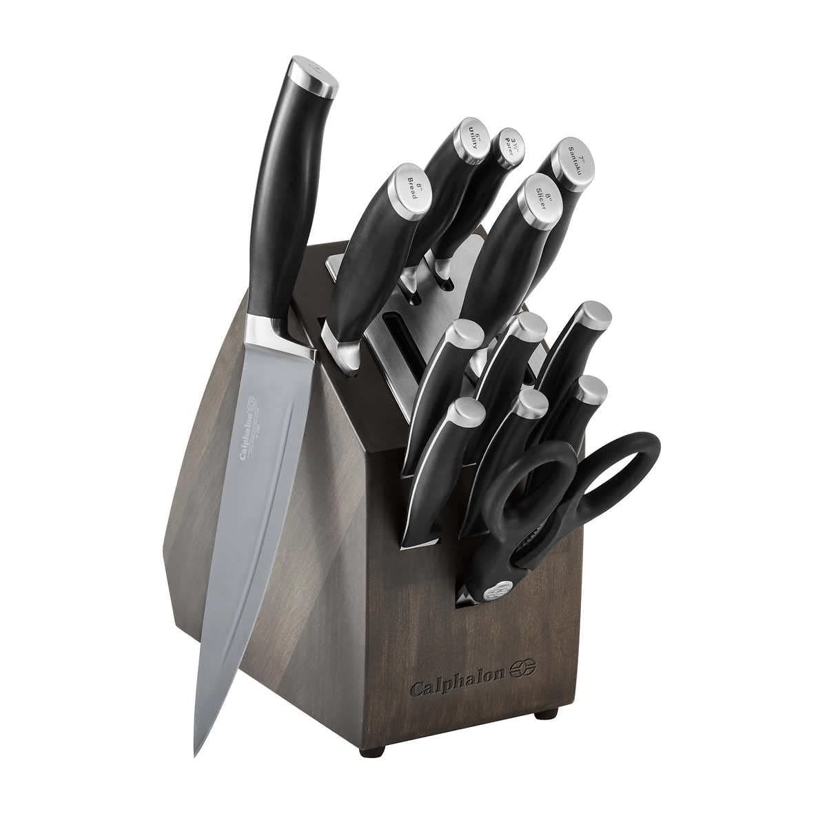 CalphalonContemporary 14 Piece SharpIN Nonstick Cutlery Set with Block