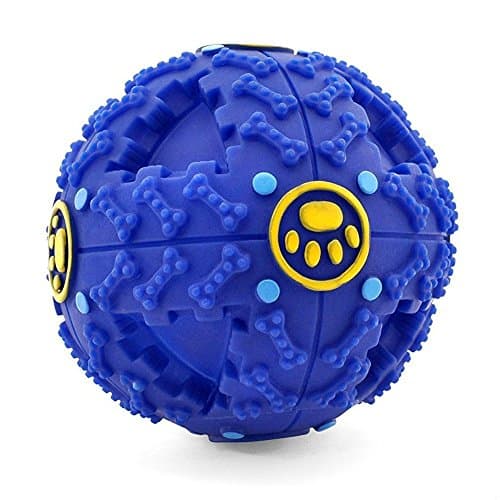 SONTORY Original Interactive Trick and Treats Dispensing IQ Ball Premium Pet Toy (Blue)