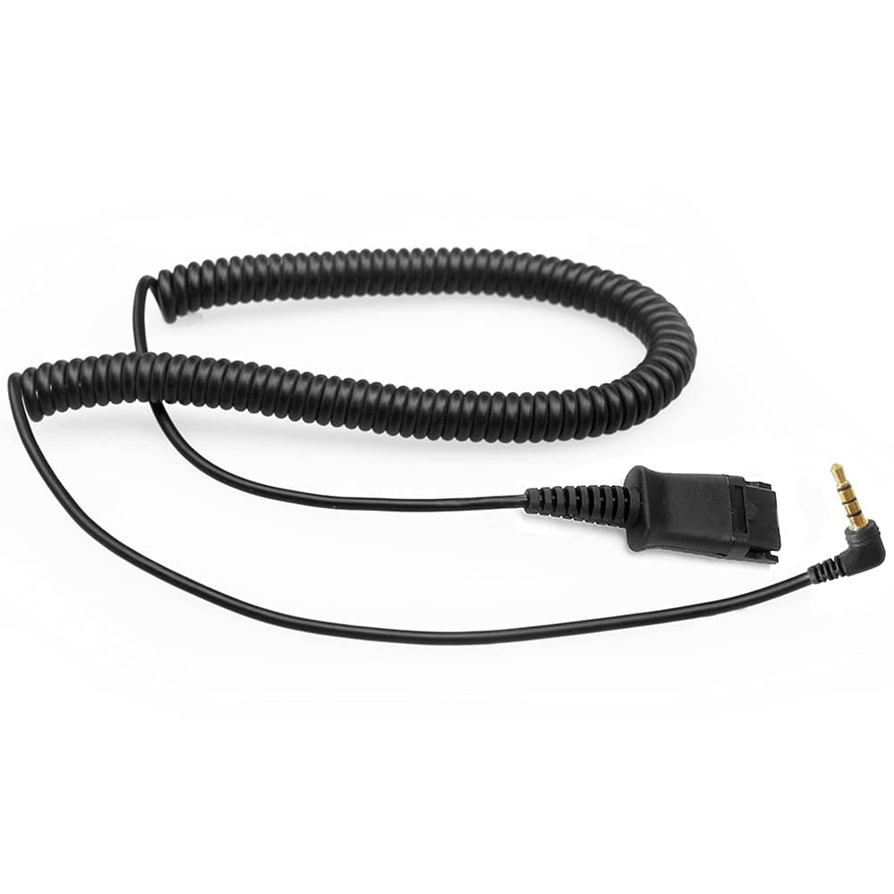 VT 3.5mm-Cable for Plantronic-QD headsets Smartphones-Mobile - Laptop PC Connected with Single 3.5mm Jack Port (PLT-QD)