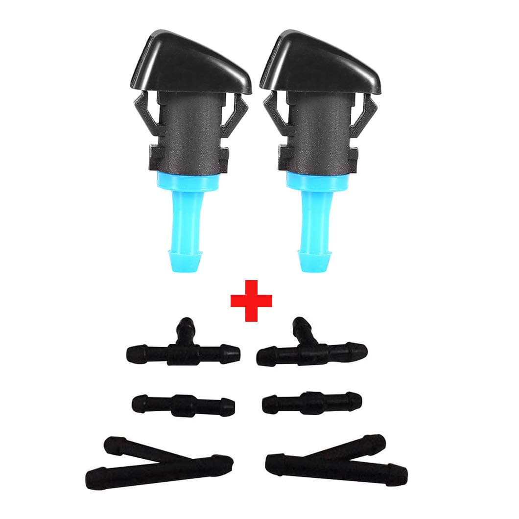 ZHParty WINDSHIELD WASHER HOOD NOZZLE Sprayer kit Fits for Subaru IMPREZA 2008-2011, 2008-14 IMPREZA WRX, 2008-14 IMPREZA WRX STI, 2009-13 FORESTER – Replaces OEM # 86636FG051, 86636SC100, 86636SC130
