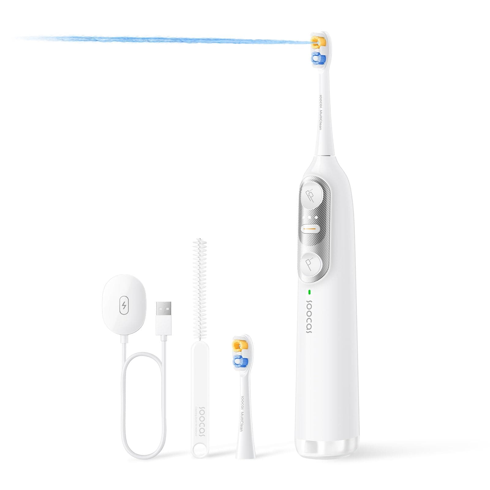 NEOS II - Electric Toothbrush with Water Flosser, Sonic Electric Toothbrush for Adults, Cordless Water Flosser for Travel, Portable Oral Irrigator, Up to 100% Plaque Removal, Pearl White