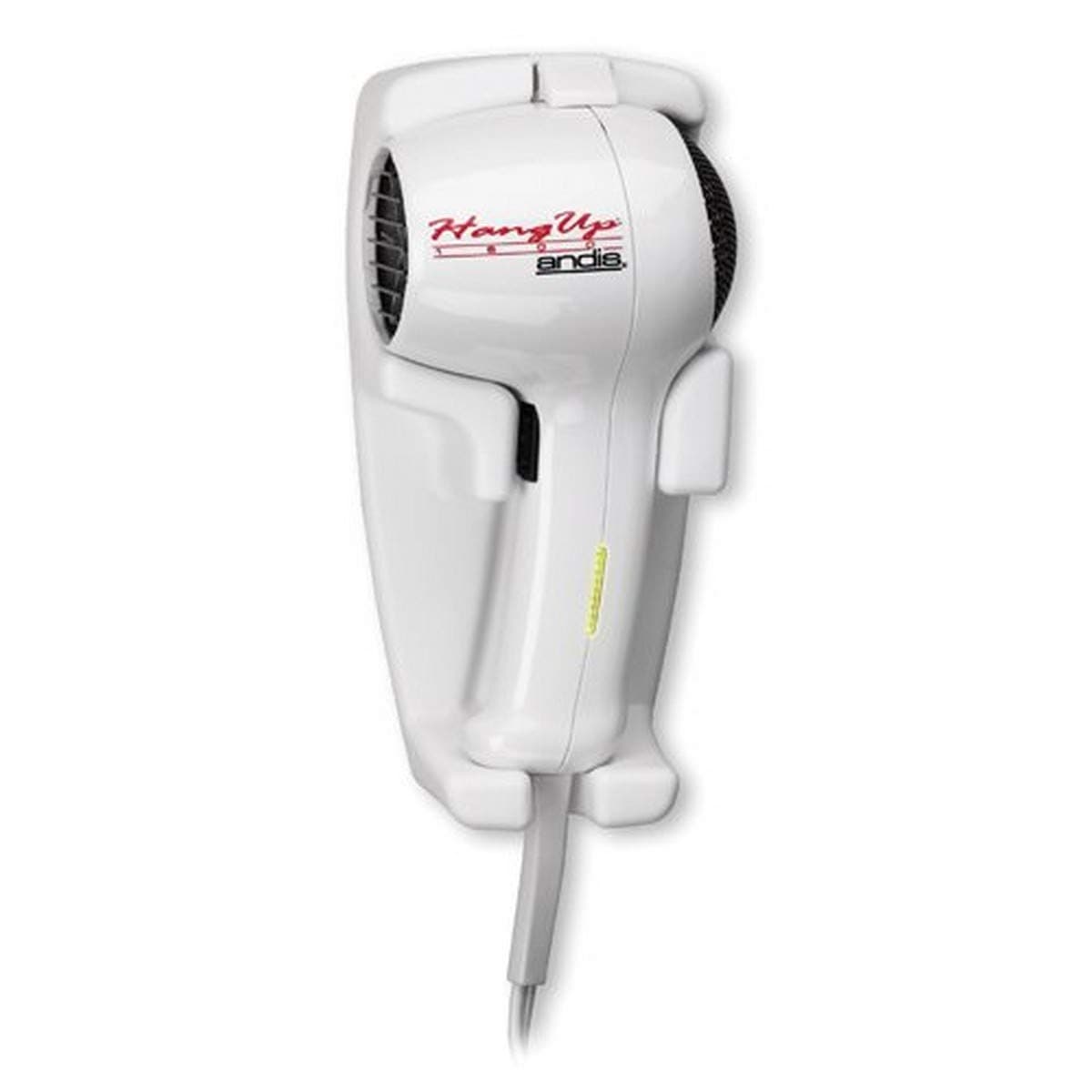 Andis 30125 1600-Watt Wall Mounted Hang Up Hair Dryer with Night Light, White