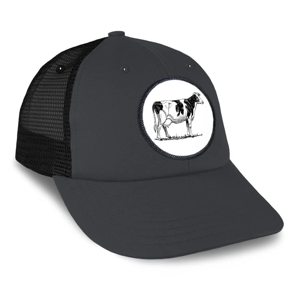 Patch Hat Trucker Baseball Cap Cow Vintage Look Animals Farm & Domesticated
