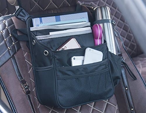 Okeyn 3 in 1 Car Organizer Multi-Function Car Passenger Front Seat and Backseat Storage Bag (Black)