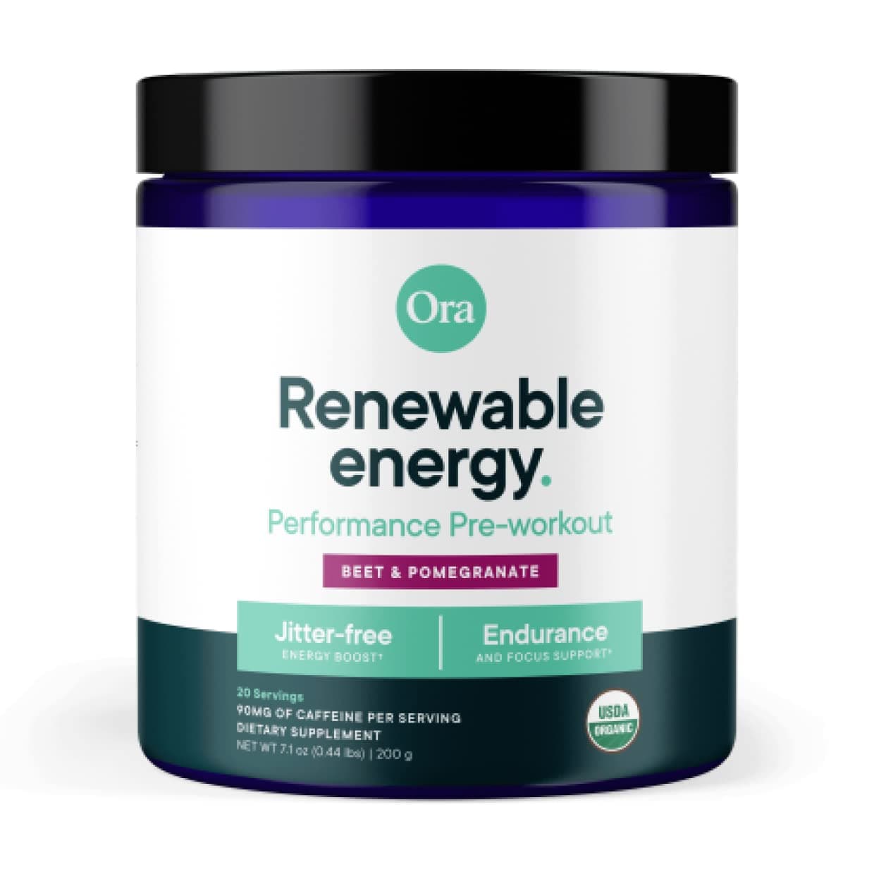 Ora - Renewable Energy Pre-Workout Supplement Powder Organic Pomegranate & Berry 172643