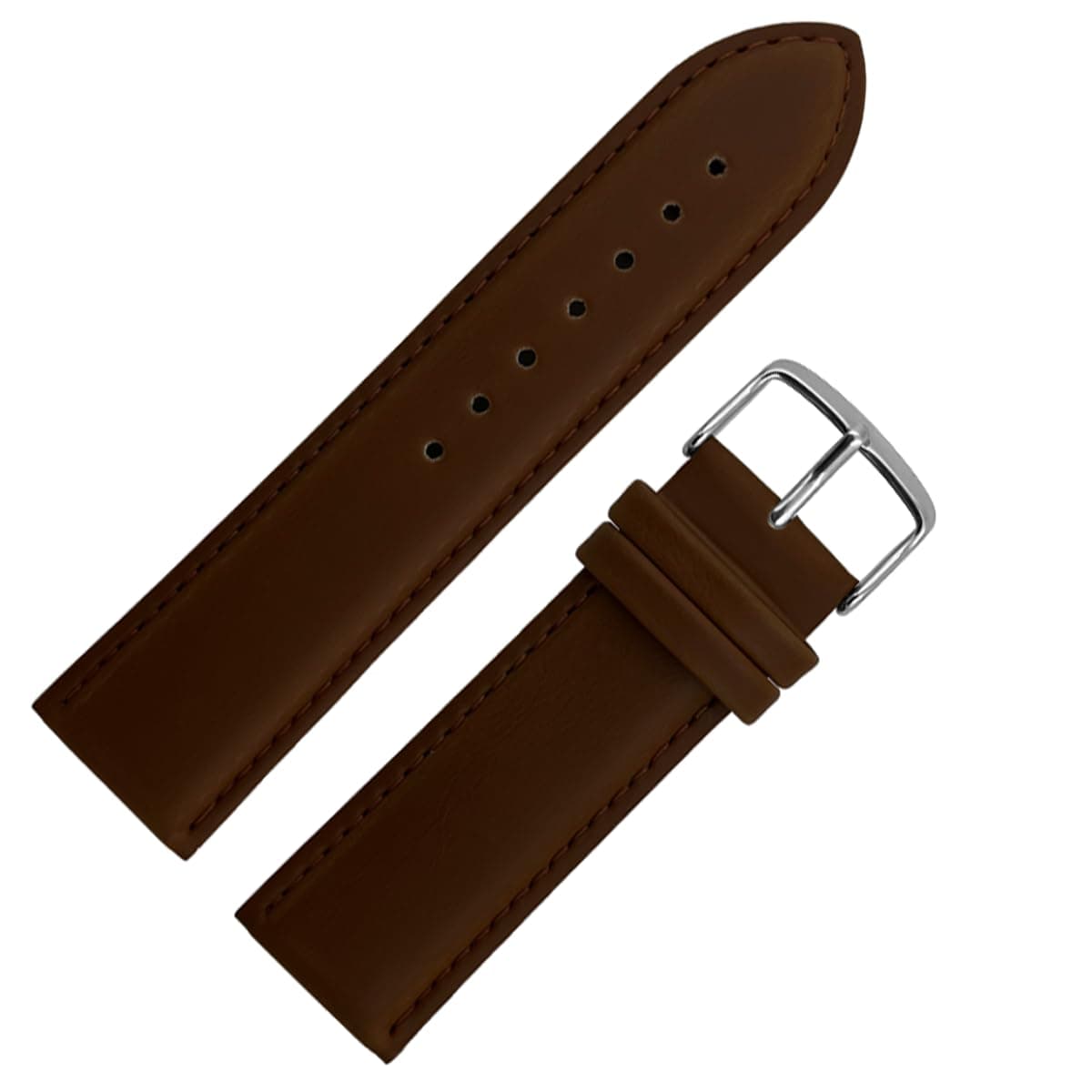 DBLACK‘’NAGATA’’ Leather Watch Strap, Fully Stitched Matte Finish Watch Belt // For 18mm, 20mm, 22mm, or 24mm Full-Padded Watch Band (Choose Your Size & Color)