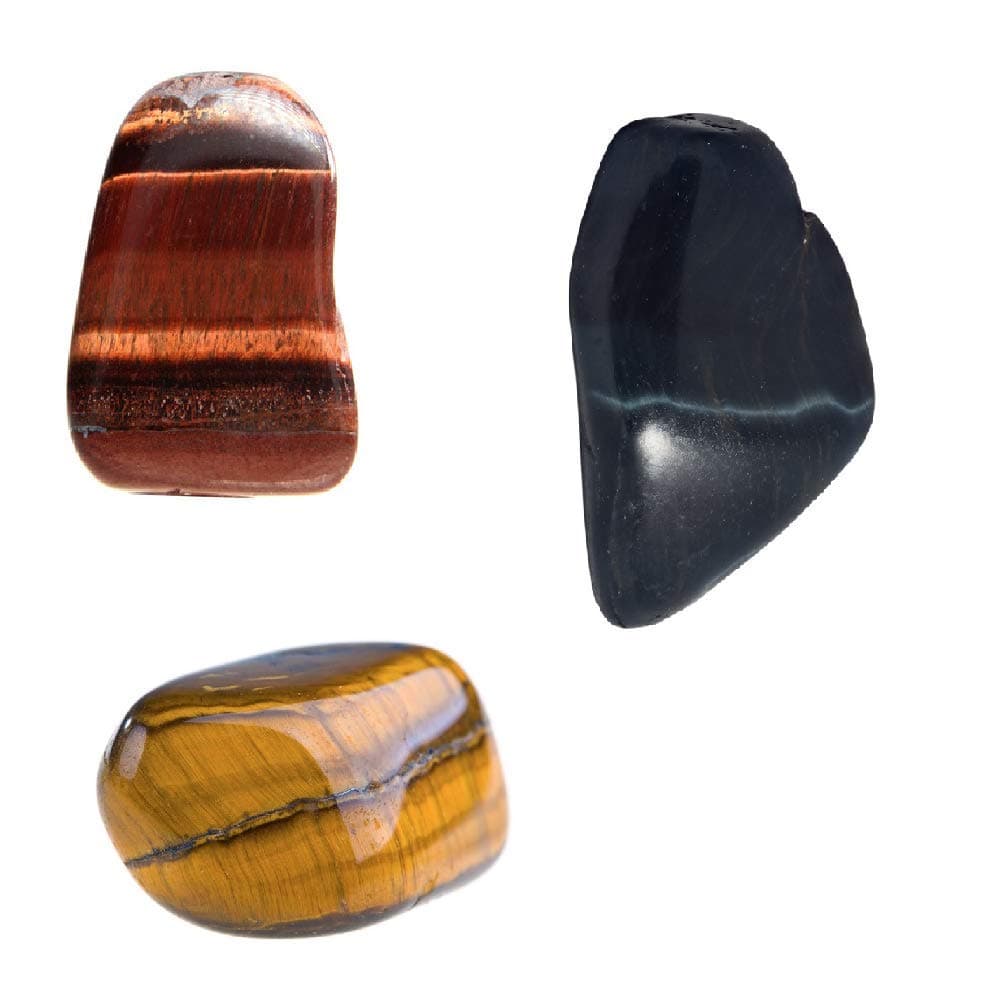Garaulion Pack 3 Stone Triple Protection: Tiger's Eye Bull, Falcon,