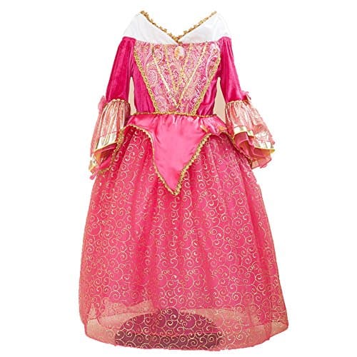 OuTaking Girls' Pink/Blue Cartoon Party Dress Princess Costume for 2-12