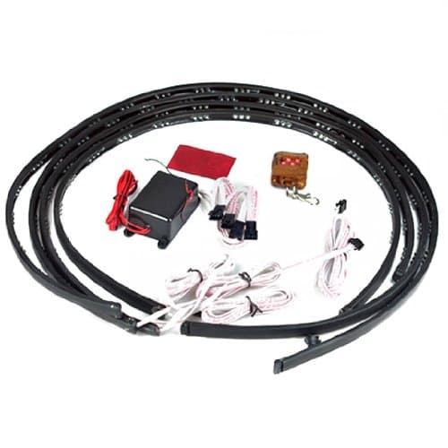 Docooler 7 Color LED Under Glow Car Underbody Neon Strip Lights Kit 2x 36" & 2x 48" with Wireless Remote Controller