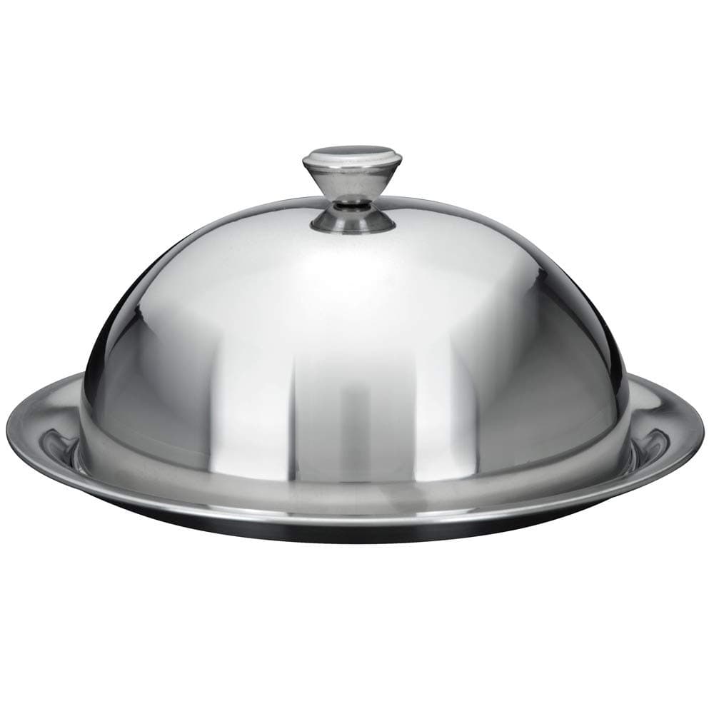 Koopmann InternationalFood Bell with Plate – Diameter 24 cm – Plate Bell – Cheese Dome – Serving Bell – Serving Plate – Serving Cover
